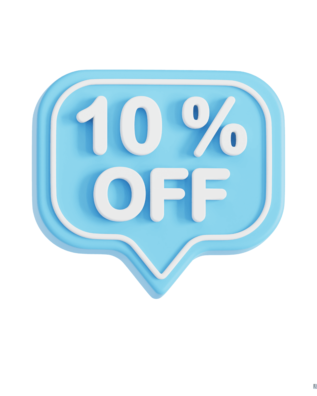 Speech Bubble with percentage discount inside